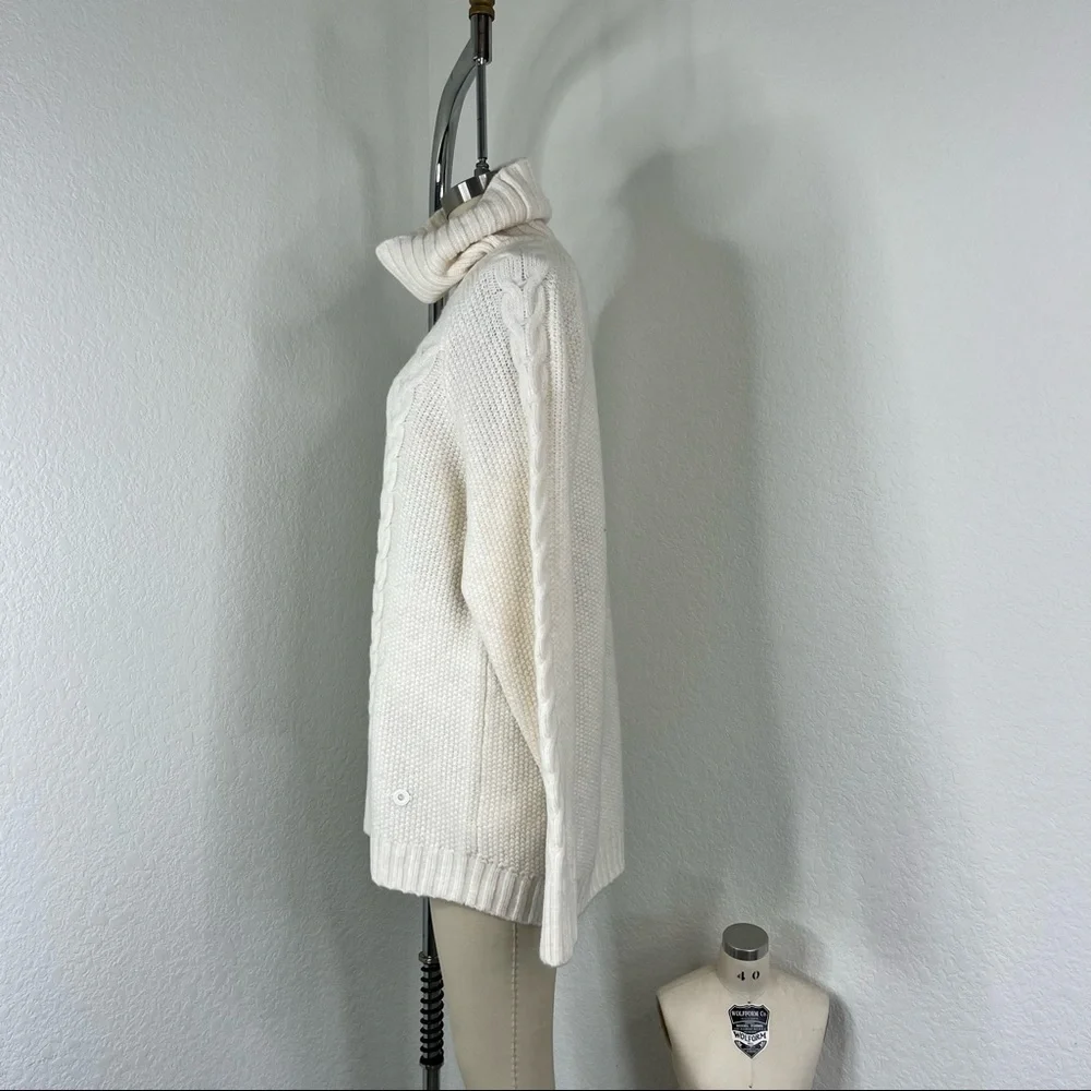 Kari Traa Lid Knit Turtleneck Cable Knit Chunky Sweater - Picture 3 of 8
